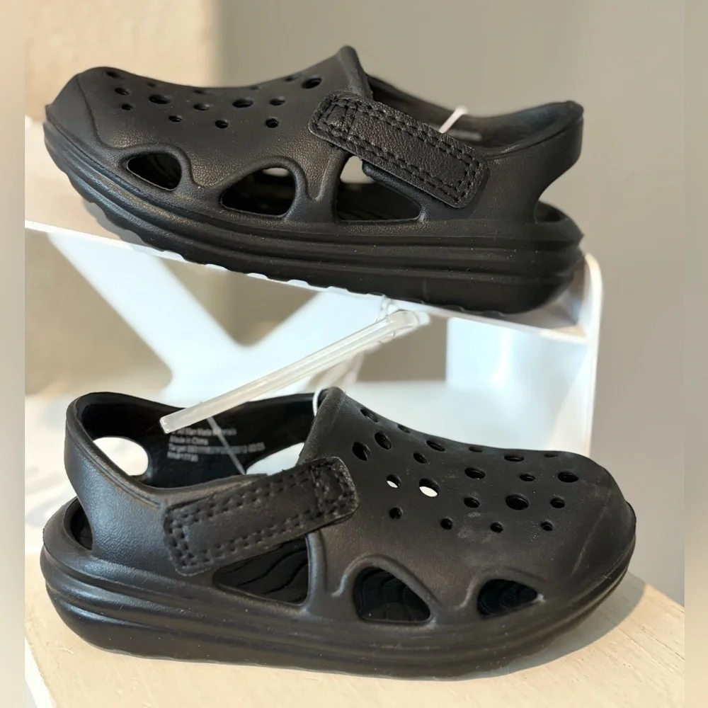 Toddler Atlas Back Strap Clog Sandals Black - Cat & Jack - SIZE 8 NEW